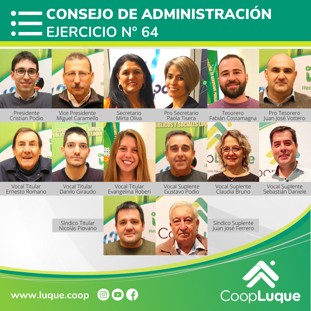 Cristian Podio es el nuevo Presidente de CoopLuque